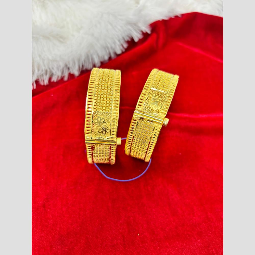 Pari Art Jewellery Forming Gold Openable Bangles Set