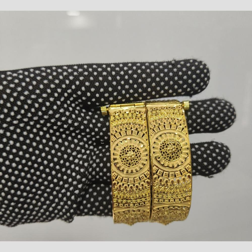 Pari Art Jewellery Forming Gold Openable Bangles Set