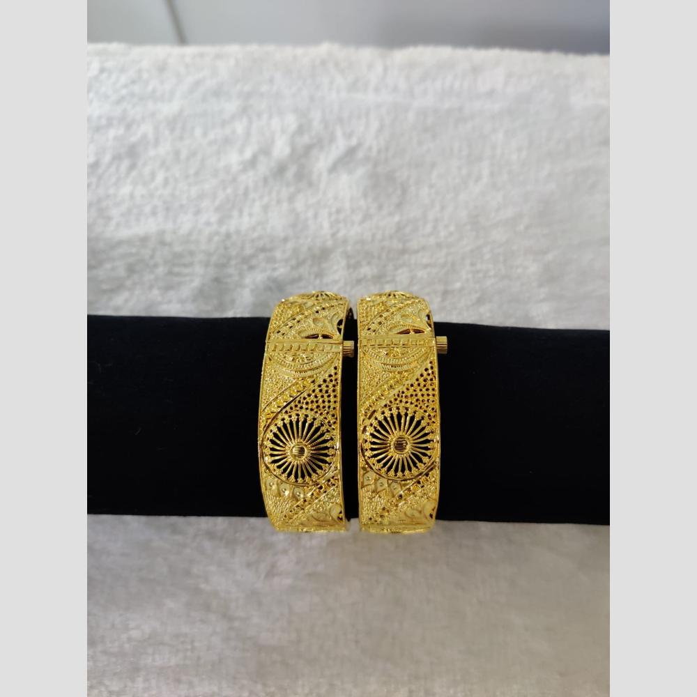 Pari Art Jewellery Forming Gold Openable Bangles Set