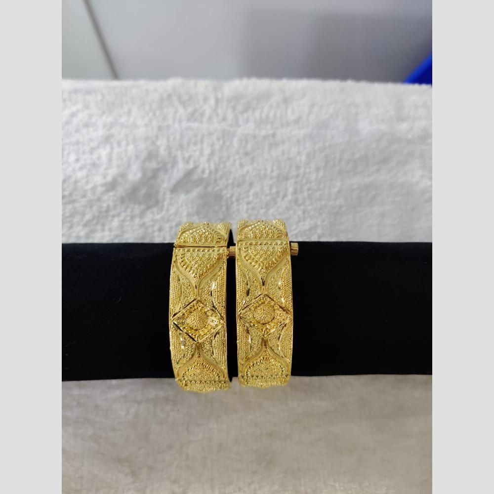 Pari Art Jewellery Forming Gold Openable Bangles Set