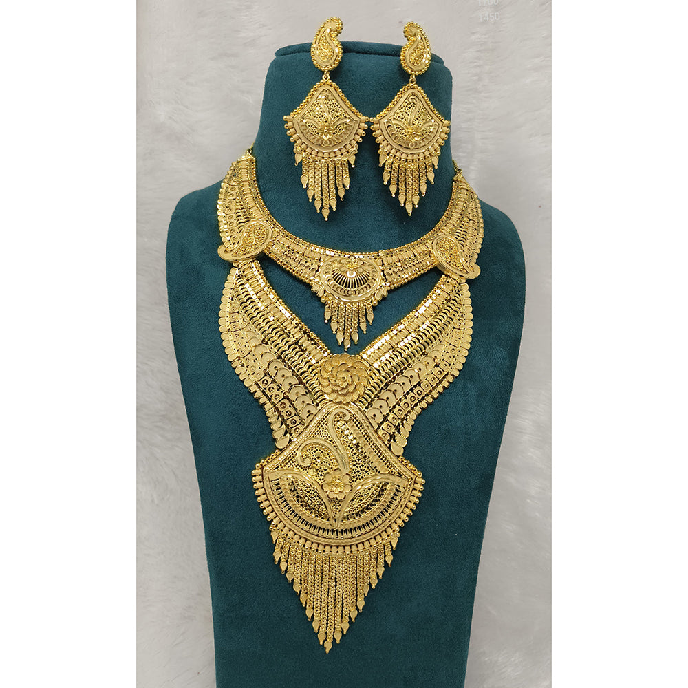 Pari Art Jewellery Royal Forming Double Necklace Set