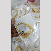 Pari Art Jewellery Elegant Forming Gold Nose Ring 