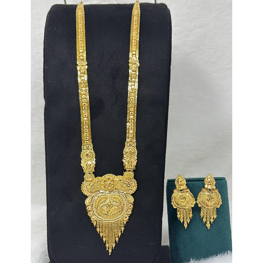 Pari Art Jewellery Premium Forming Gold Long Necklace Set