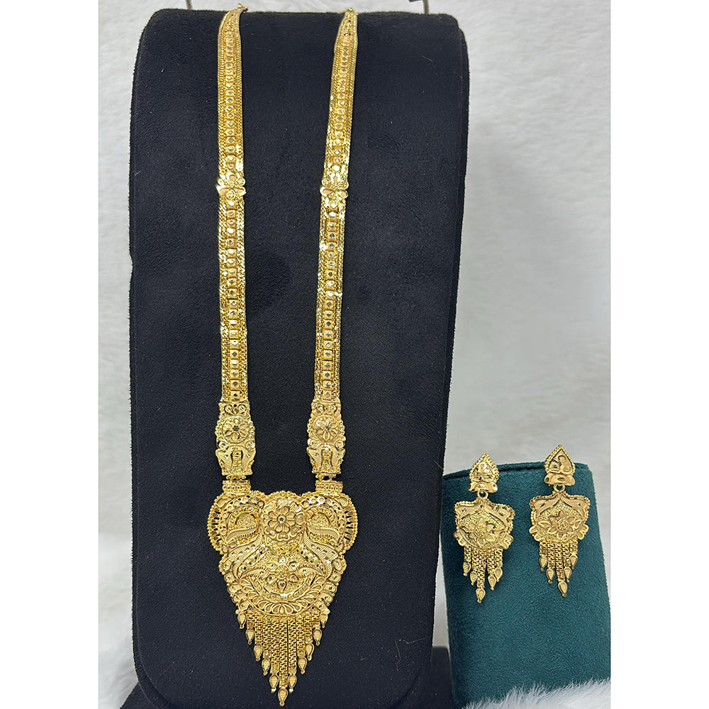Pari Art Jewellery Premium Forming Gold Long Necklace Set