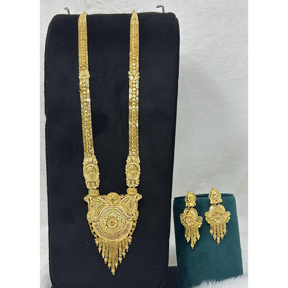 Pari Art Jewellery Premium Forming Gold Long Necklace Set