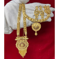 Pari Art Jewellery Premium Gold Forming Double Necklace Set 