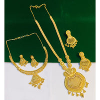 Pari Art Jewellery Premium Gold Forming Double Necklace Set 