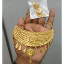 Pari Art Jewellery Designer Bridal Forming Gold Choker Necklace Set