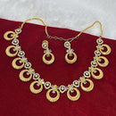 Pari Art Jewellery Crystal Stone Gold Plated Designer Necklace Set