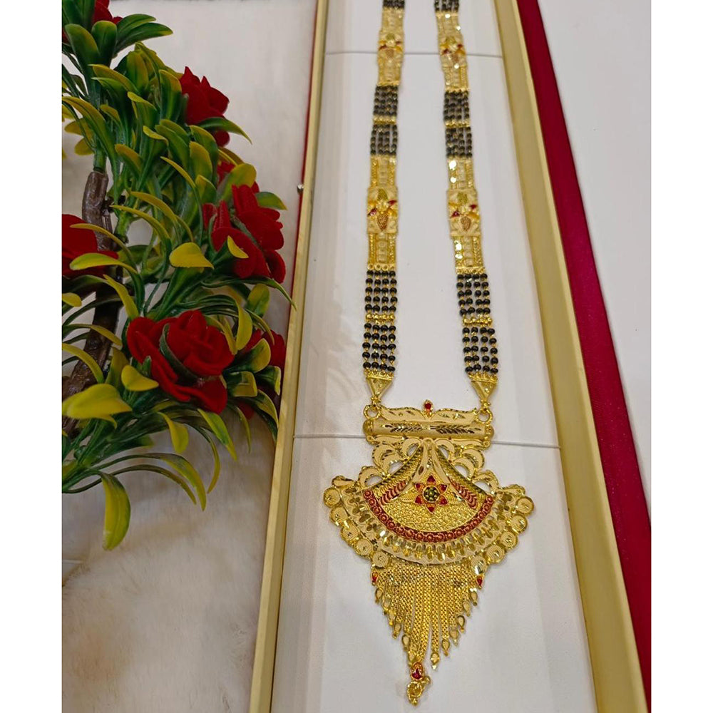 Pari Art Jewellery Designer Black Beads Forming Mangalsutra