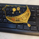 Pari Art Jewellery Designer Bridal Forming Gold Choker Necklace Set