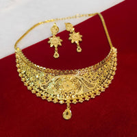 Pari Art Jewellery Designer Bridal Forming Gold Choker Necklace Set