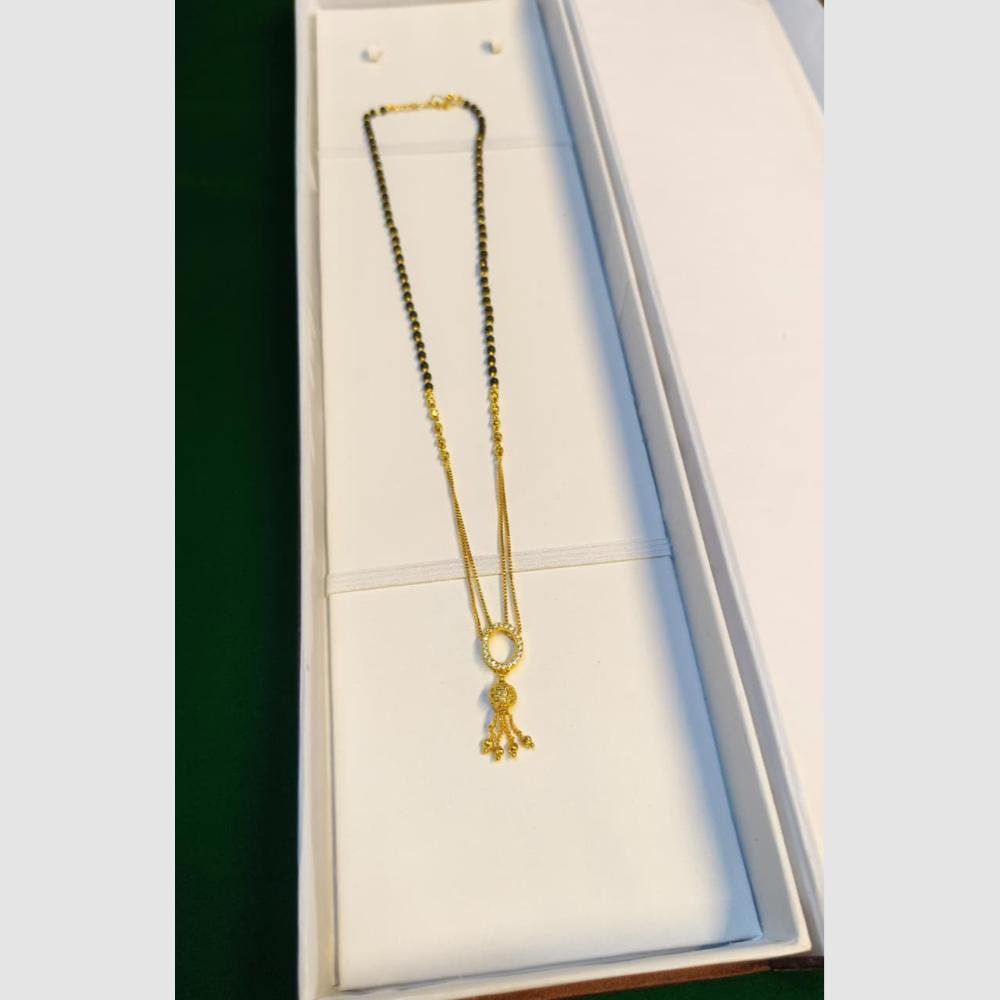 Pari Art Jewellery Stylish Black Beads Forming Mangalsutra