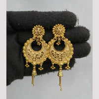 Pari Art Jewellery Classic Forming Gold Dangler Earrings