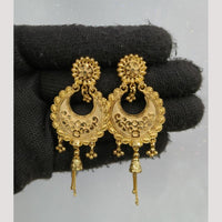 Pari Art Jewellery Classic Forming Gold Dangler Earrings