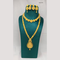 Pari Art Jewellery Premium Gold Forming Double Necklace Set
