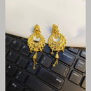 Pari Art Jewellery Classic Forming Gold Dangler Earrings