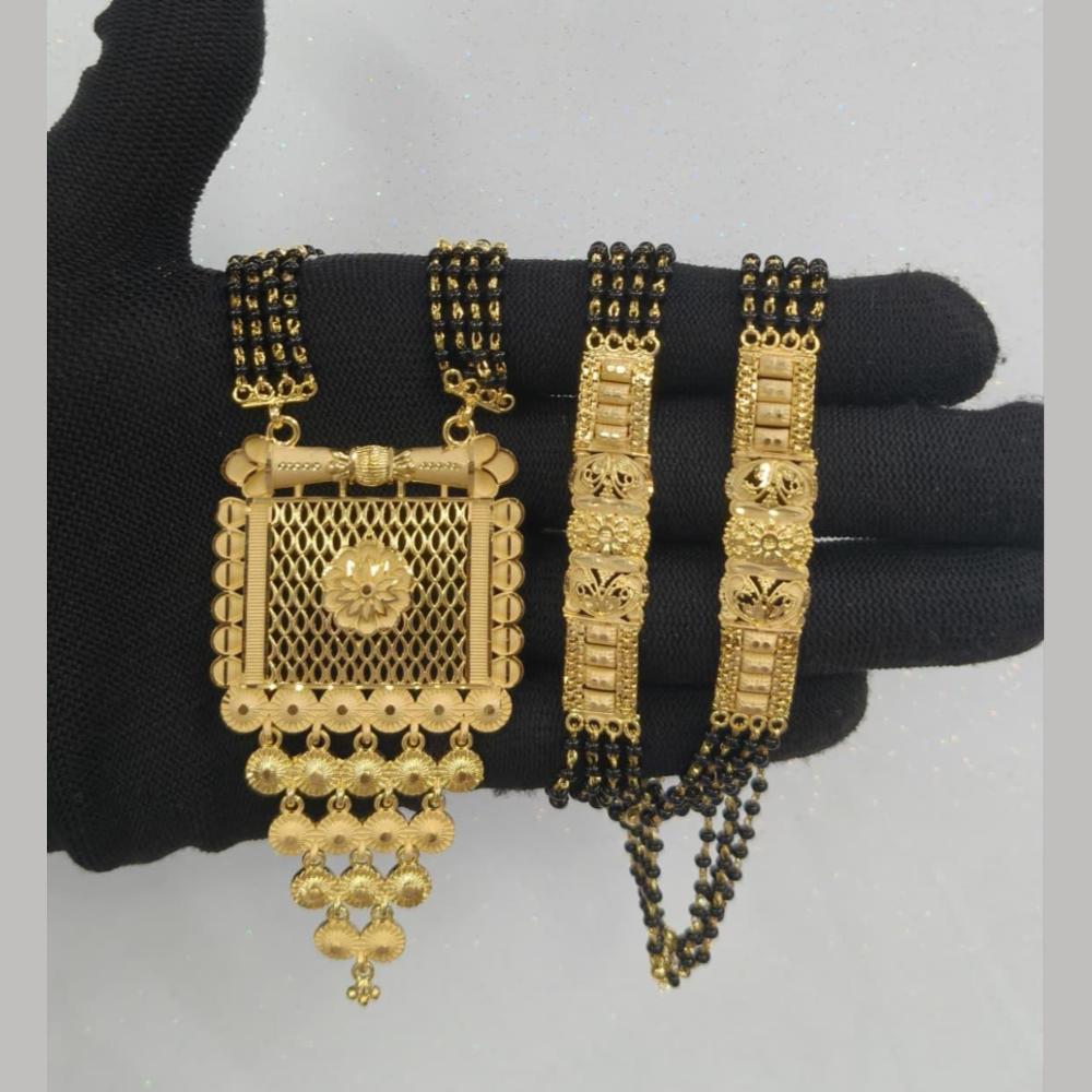 Pari Art Jewellery Designer Black Beads Forming Mangalsutra