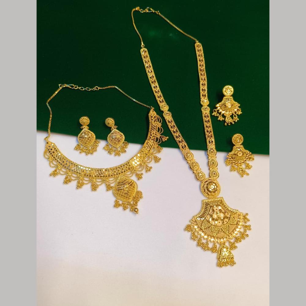 Pari Art Jewellery Premium Gold Forming Double Necklace Set