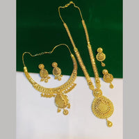 Pari Art Jewellery Premium Gold Forming Double Necklace Set