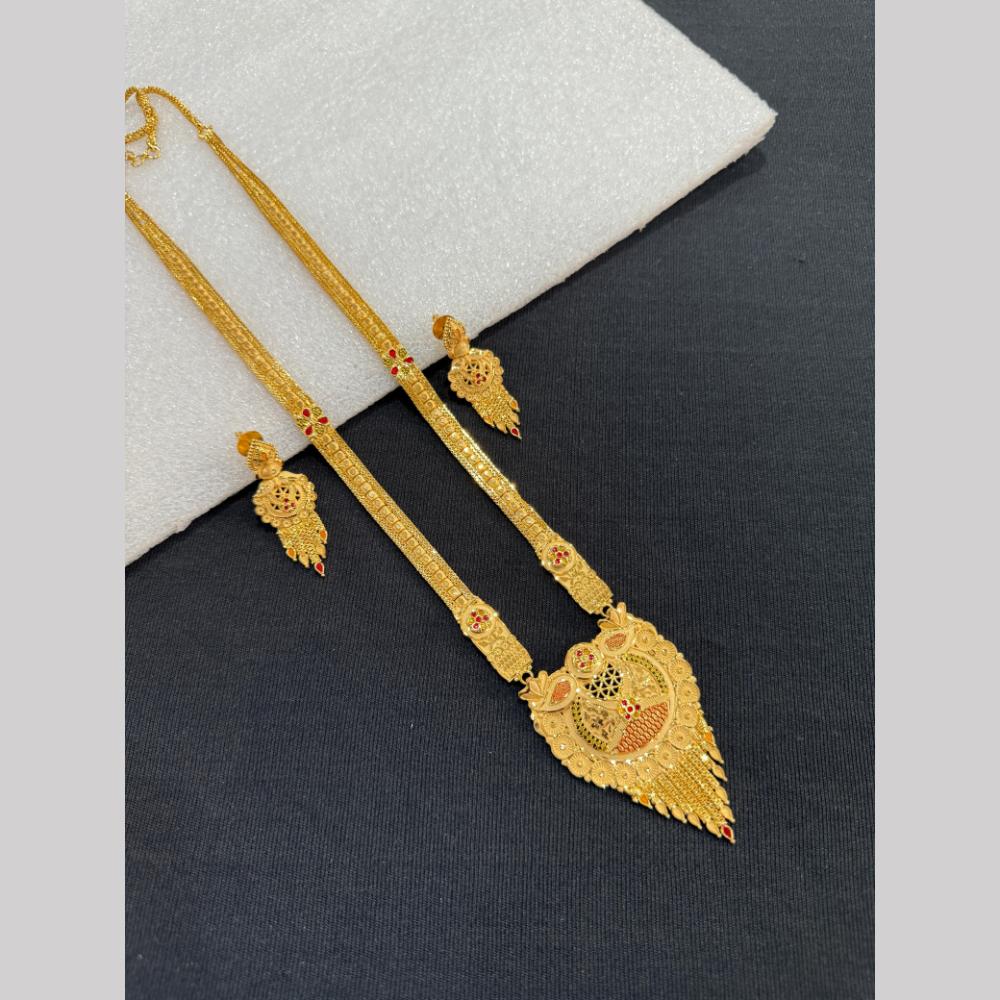 Pari Art Jewellery Royal Forming Designer Meenakari Long Necklace Set