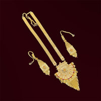 Pari Art Jewellery Royal Forming Designer Meenakari Long Necklace Set