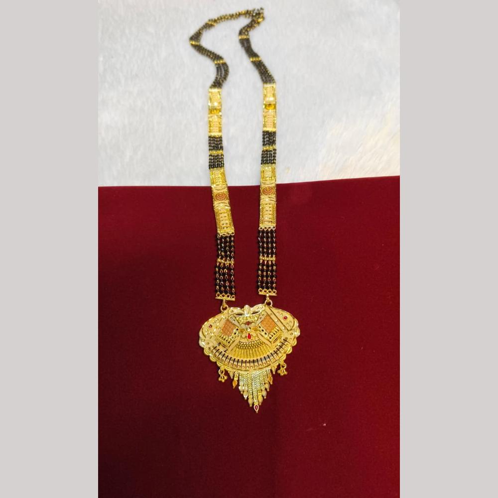 Pari Art Jewellery Graceful Forming Black Pearl Mangalsutra