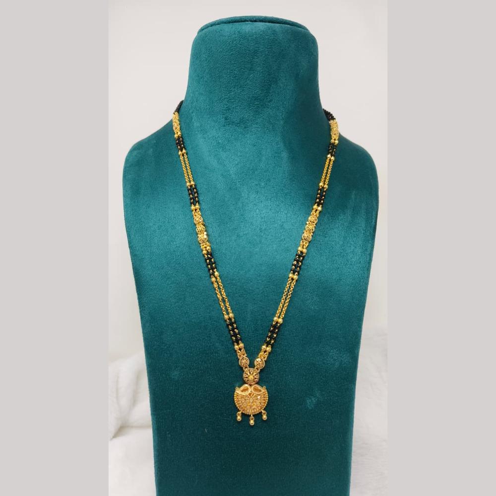 Pari Art Jewellery Graceful Forming Black Pearl Mangalsutra