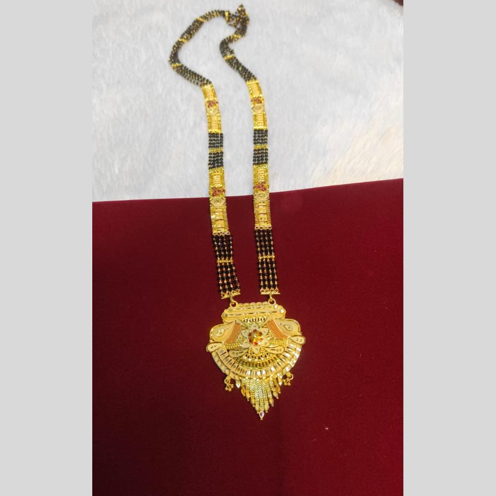 Pari Art Jewellery Graceful Forming Black Pearl Mangalsutra