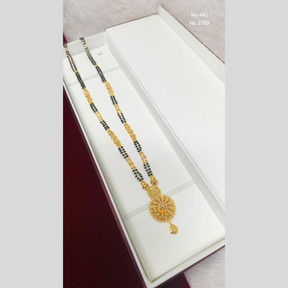 Pari Art Jewellery Graceful Forming Black Pearl Mangalsutra