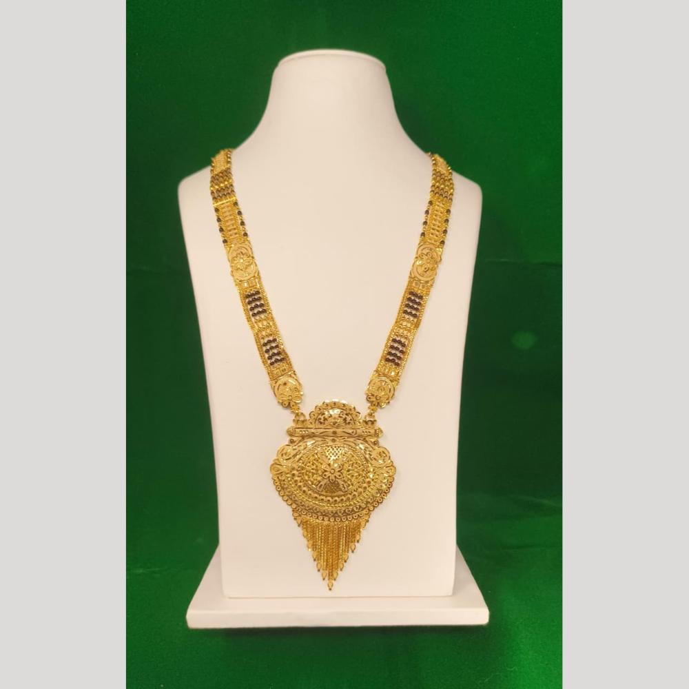 Pari Art Jewellery Graceful Forming Black Pearl Mangalsutra