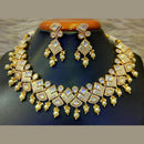 Jain Jewellers Gold Plated Polki Kundan Stone Meenakari Necklace Set