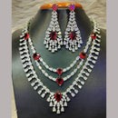 Jain Jewellers Silver Plated AD Necklace Set