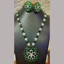Jain Jewellers Silver Plated AD Necklace Set
