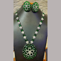 Jain Jewellers Silver Plated AD Necklace Set