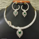 Jain Jewellers Gold Plated American Diamond Necklace Set