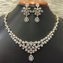 Jain Jewellers Gold Plated American Diamond Necklace Set