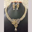 Jain Jewellers Gold Plated American Diamond Necklace Set