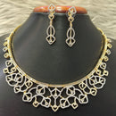 Jain Jewellers Gold Plated American Diamond Necklace Set