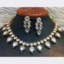 Jain Jewellers Gold Plated Crystal Stone And Meenakari Necklace Set