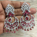 Jain Jewellers Silver Plated American Diamond Dangler Earrings