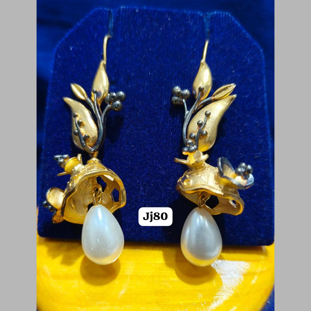 Jain Jewellers Antique Gold Dangler Earrings