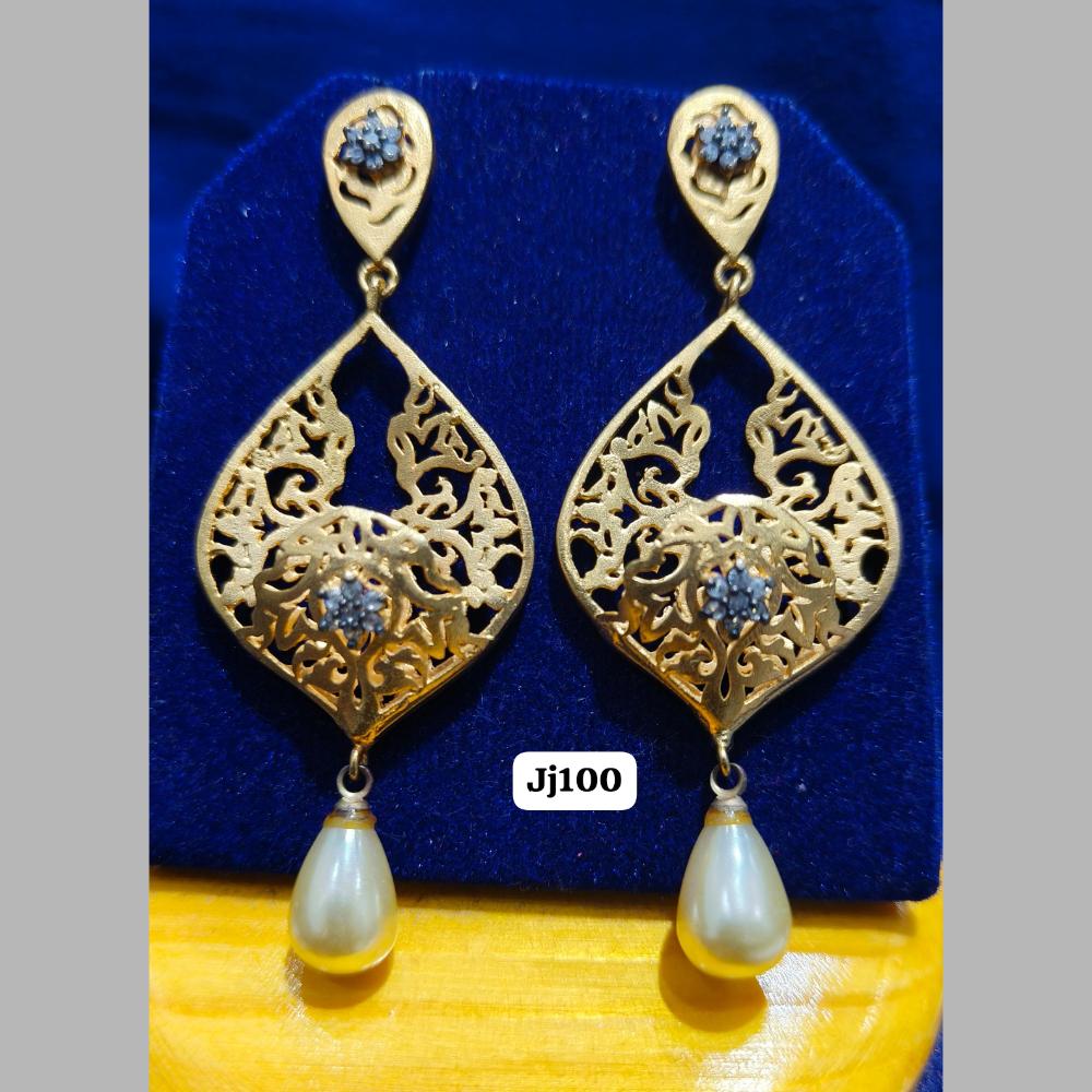 Jain Jewellers Antique Gold Dangler Earrings