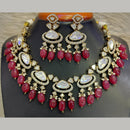 Jain Jewellers Gold Plated Polki Kundan Necklace Set