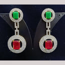 Jain Jewellers Gold Plated American Diamond Dangler Earrings
