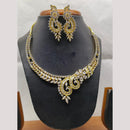 Jain Jewellers Gold Plated American Diamond Necklace Set