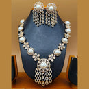 Jain Jewellers Gold Plated American Diamond And Beads Necklace Set
