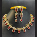 Jain Jewellers Gold Plated American Diamond Necklace Set