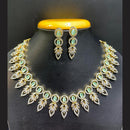 Jain Jewellers Gold Plated American Diamond Necklace Set