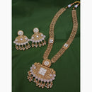 Jain Jewellers Kundan Stone Divine Grace Long Necklace Set 